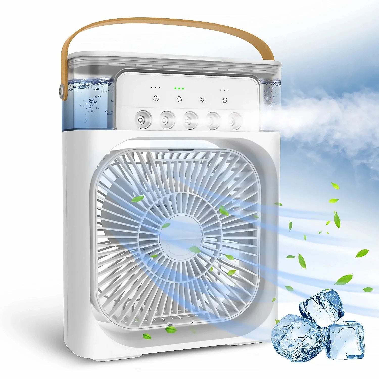 RefreshAir: 3-in-1 Portable Oasis - USB Fan, LED Night Light, & Mist Humidifier