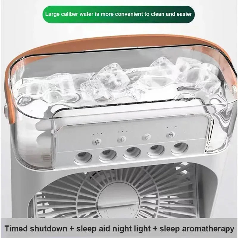 RefreshAir: 3-in-1 Portable Oasis - USB Fan, LED Night Light, & Mist Humidifier