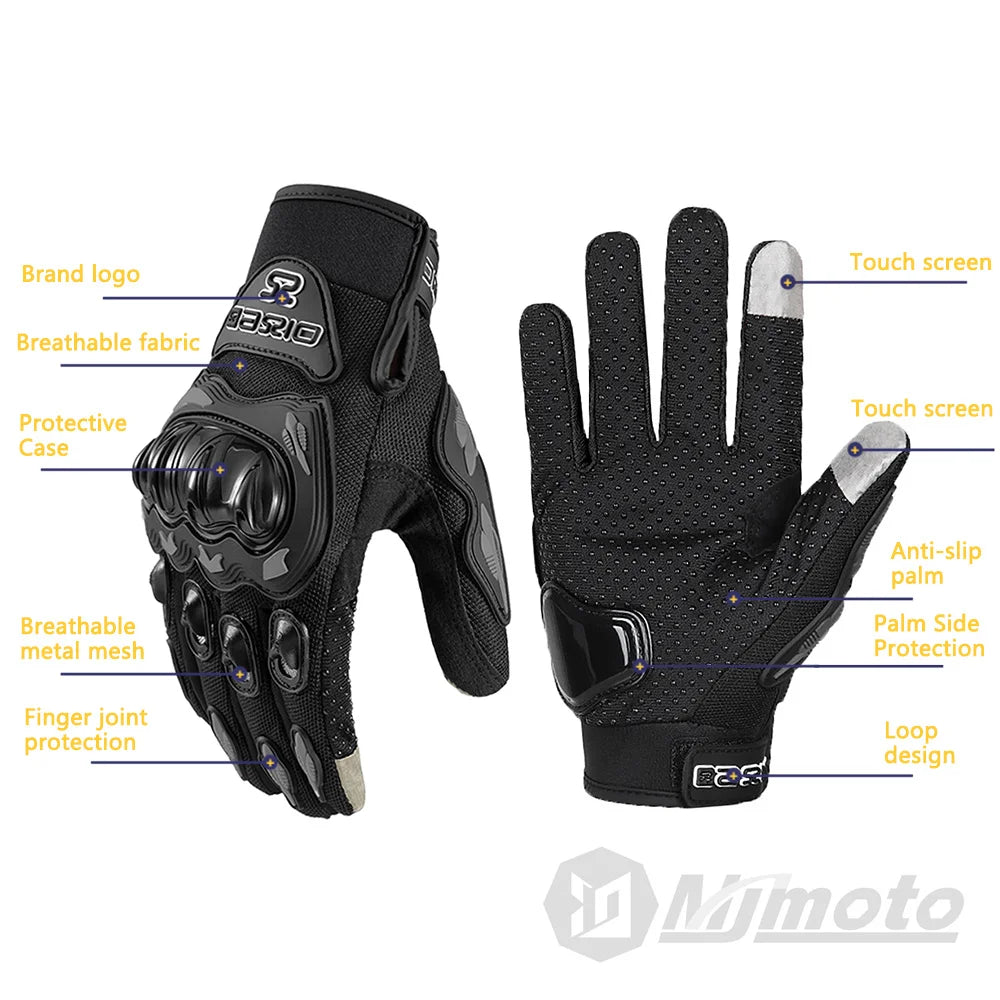 BreezeRider TouchTech Motorcycle Gloves: Premium Grip and Durability for Summer Adventures