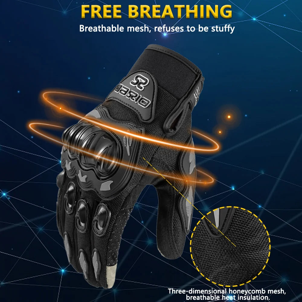 BreezeRider TouchTech Motorcycle Gloves: Premium Grip and Durability for Summer Adventures